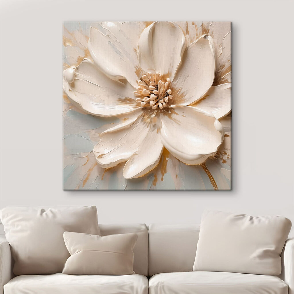 White flower with brown spots