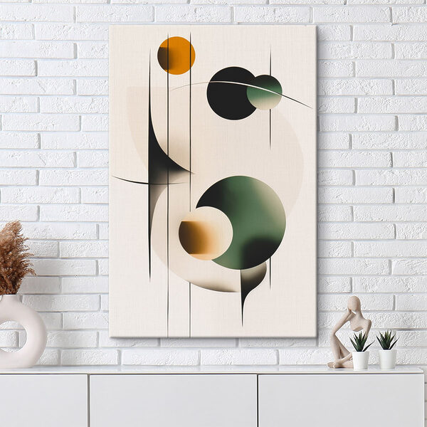 Abstract shapes and colors unite creatively