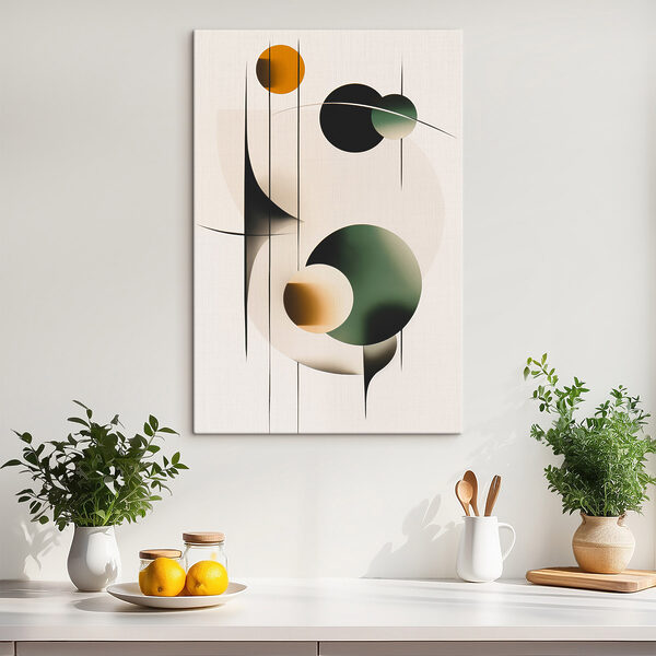 Abstract shapes and colors unite creatively