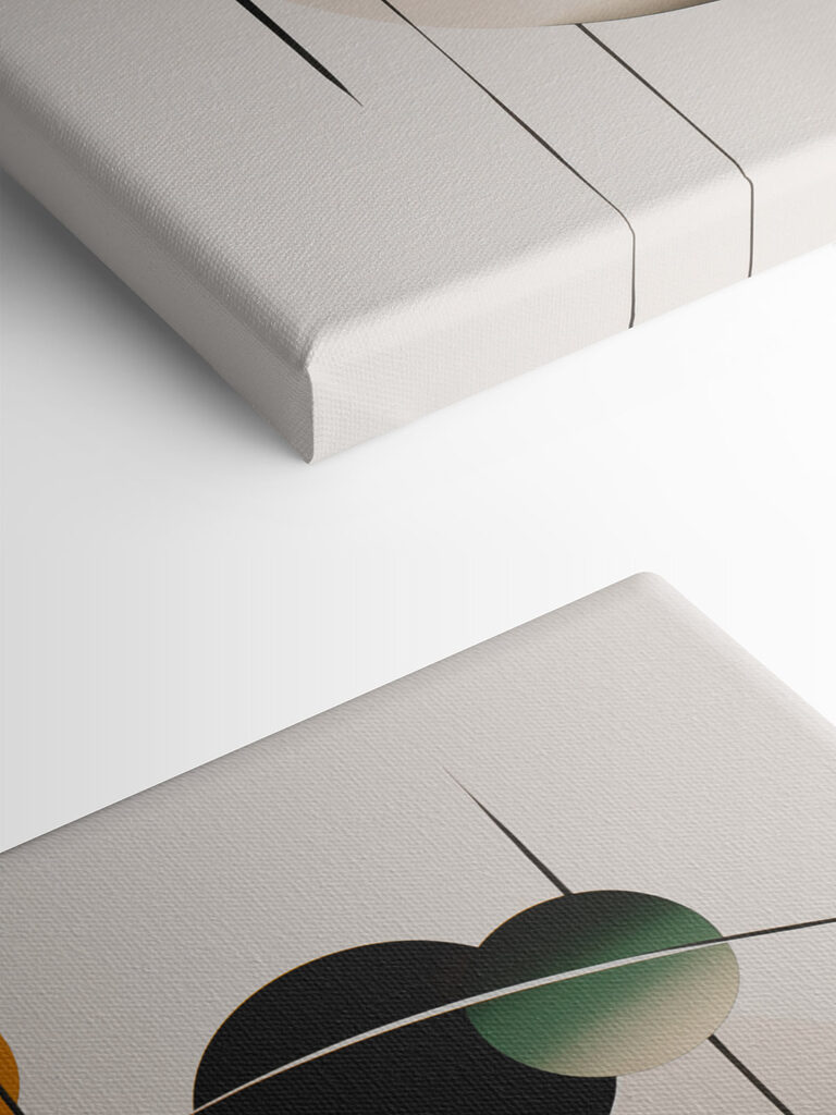 Abstract shapes and colors unite creatively