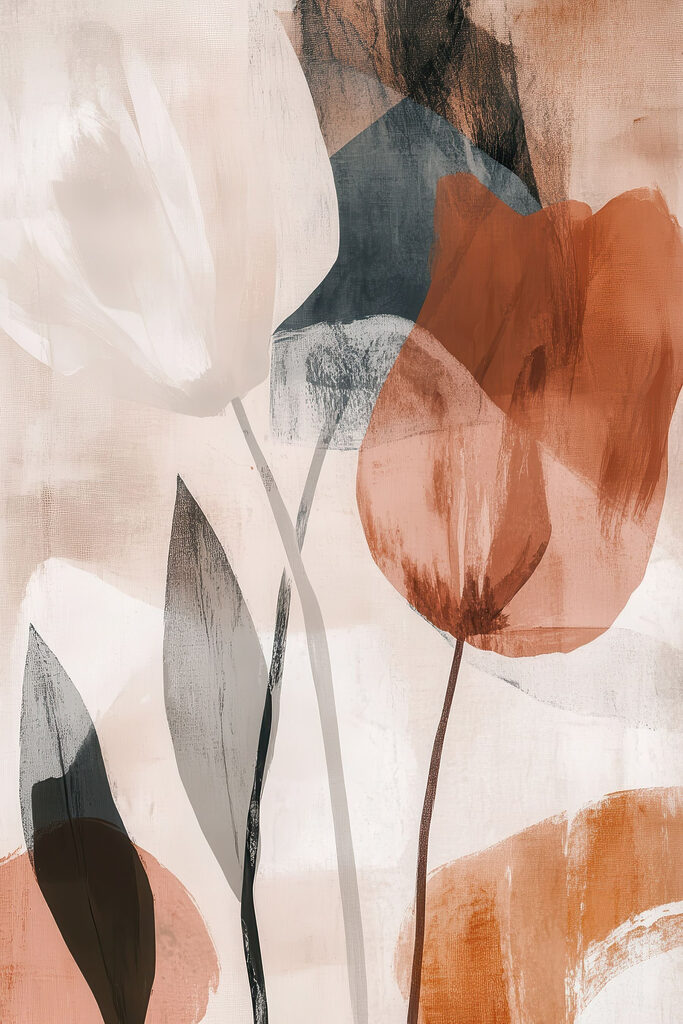 Painting of flowers with different colors Painting of flowers with different colors