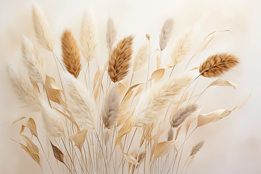 Bunch of wheat on a white background