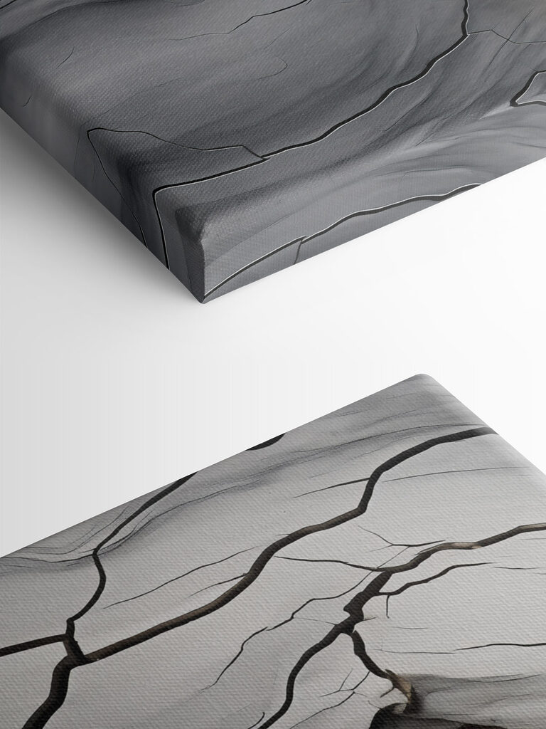 Fluid patterns in striking contrast