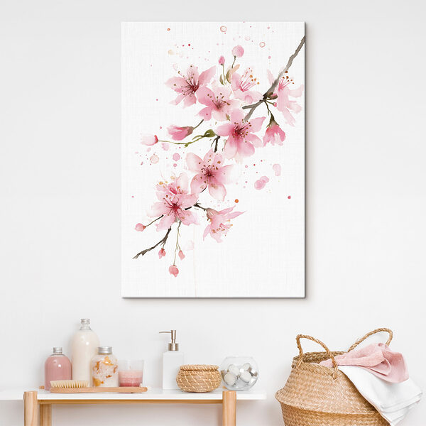 Watercolor of pink flowers