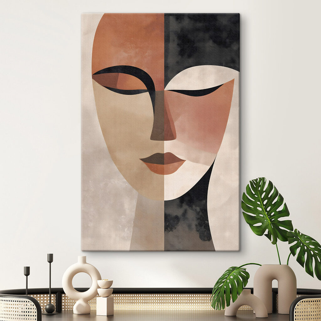 Face with different colors