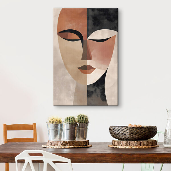 Face with different colors