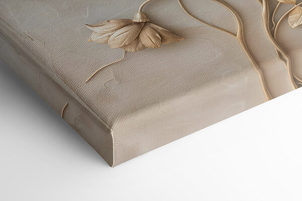 Wall decoration with flowers and leaves
