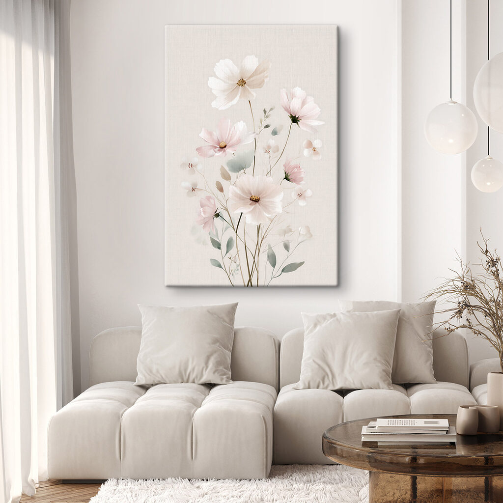 Delicate blooms in soft pastel hues