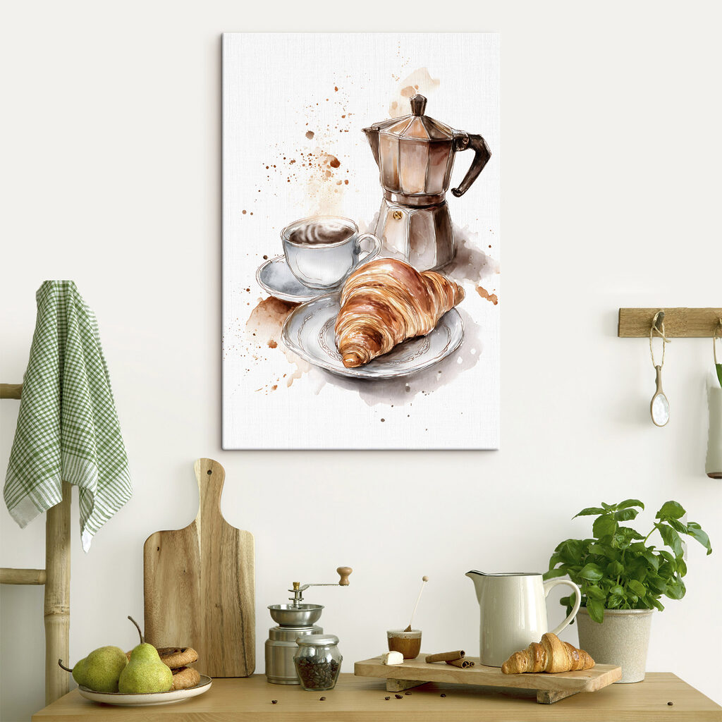Croissant and a cup of coffee