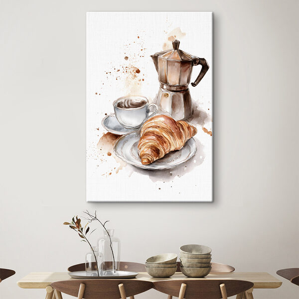 Croissant and a cup of coffee