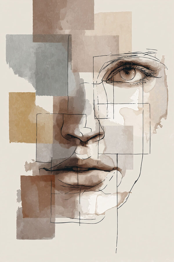 Drawing of a woman's face