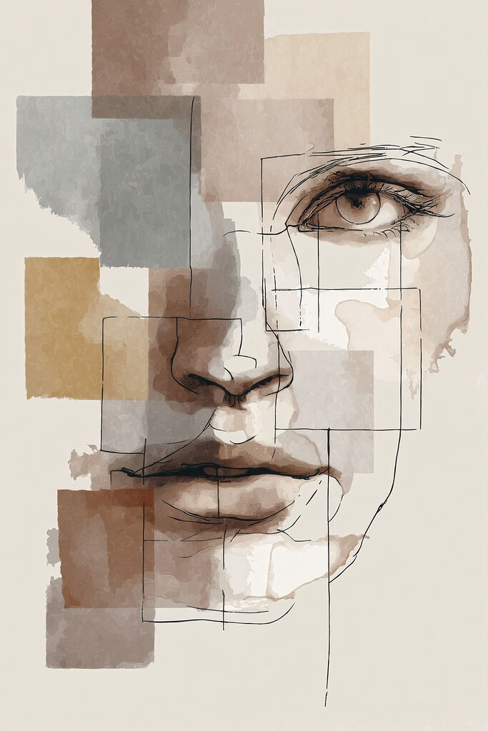 Drawing of a woman's face