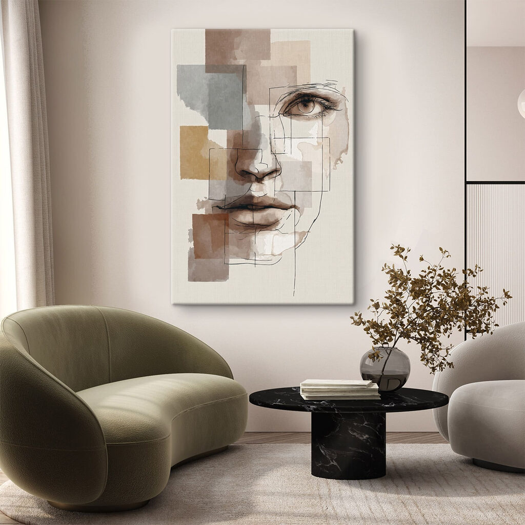 Drawing of a woman's face