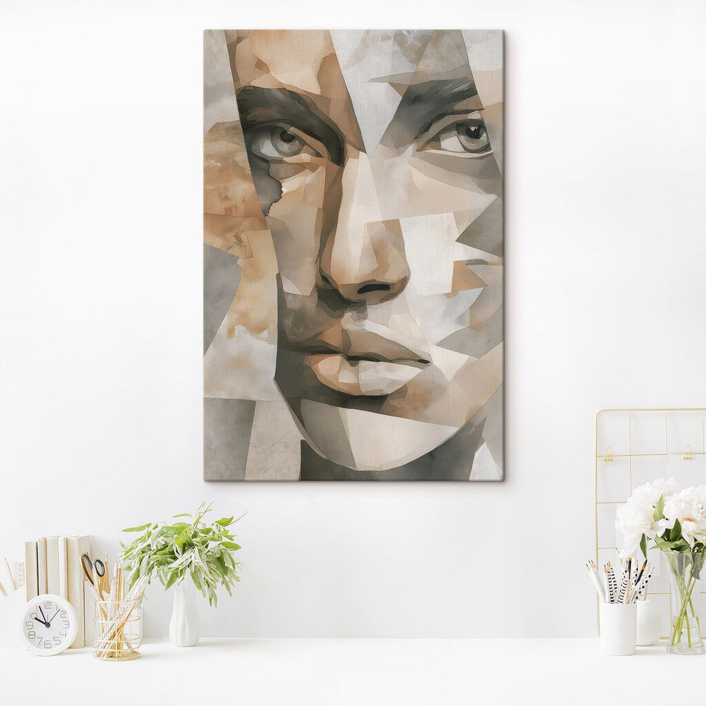 Abstract portrait with geometric shapes Abstract portrait with geometric shapes