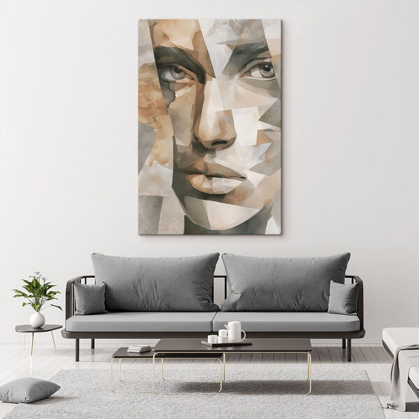 Abstract portrait with geometric shapes Abstract portrait with geometric shapes