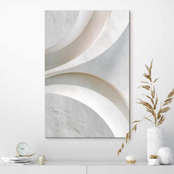 White wall with curved lines White wall with curved lines