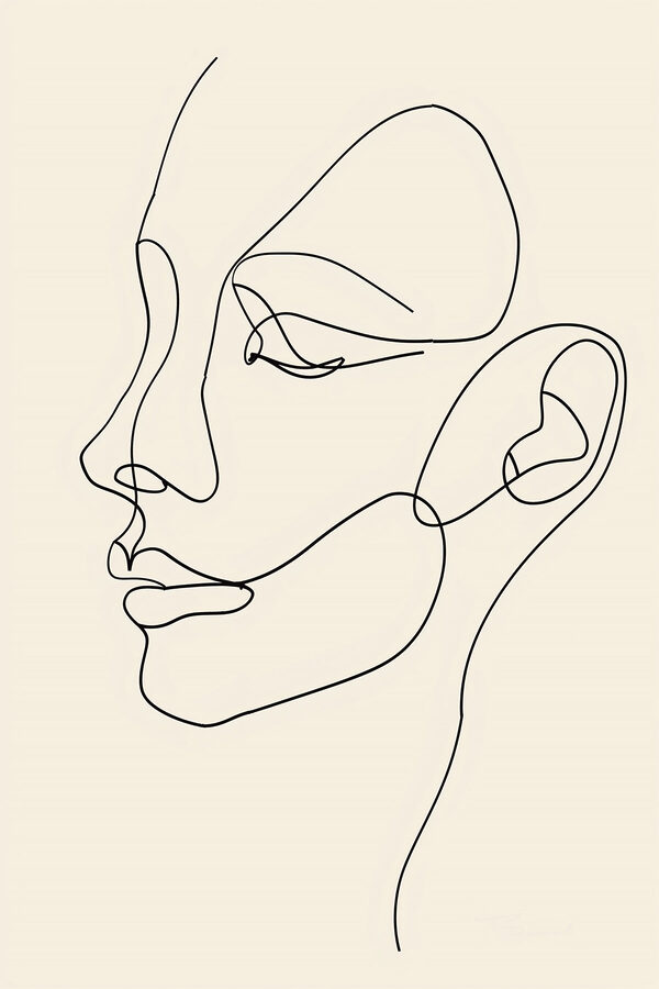 Drawing of a woman's face Drawing of a woman's face