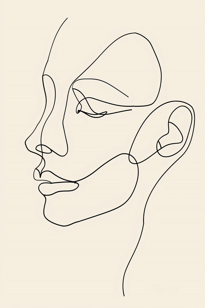 Drawing of a woman's face Drawing of a woman's face