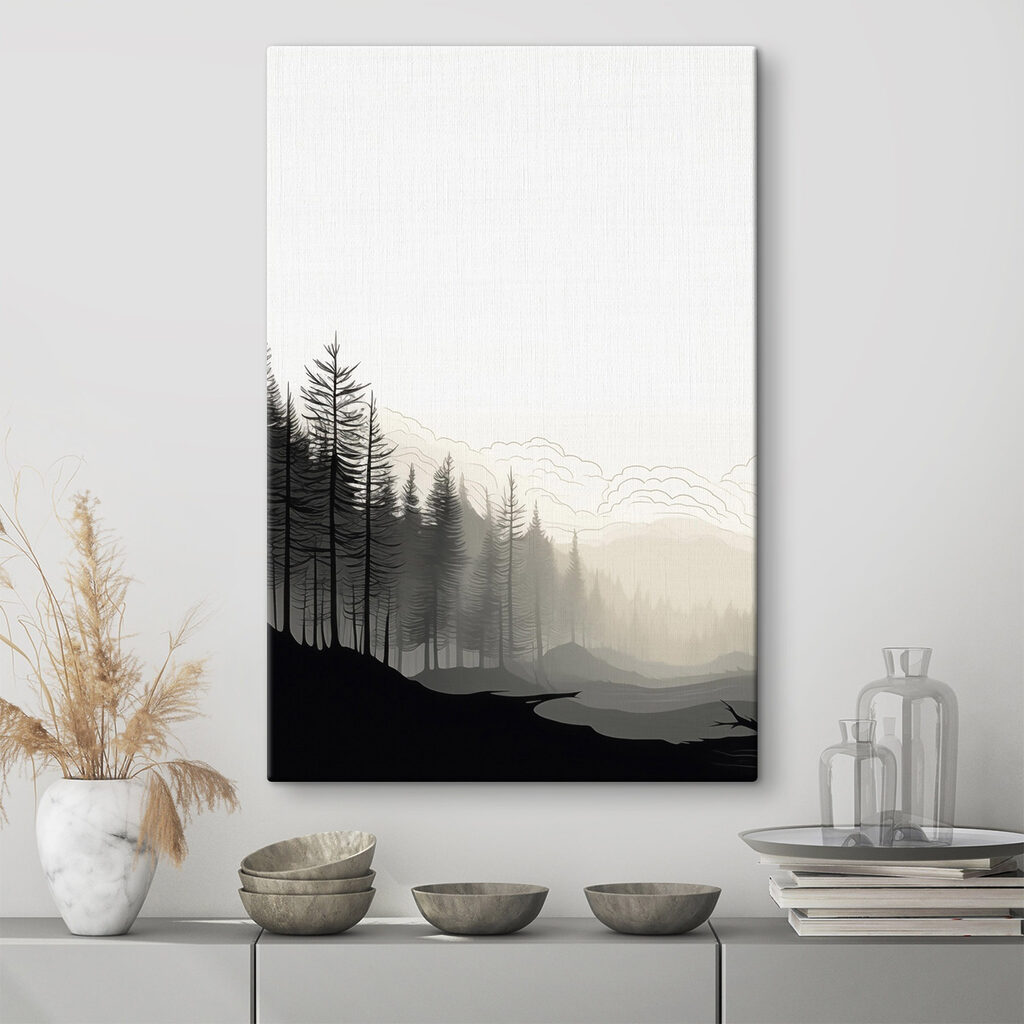 Landscape with trees and mountains Landscape with trees and mountains