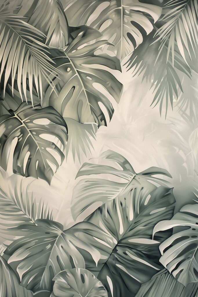 Lush green leaves in soft tones Lush green leaves in soft tones