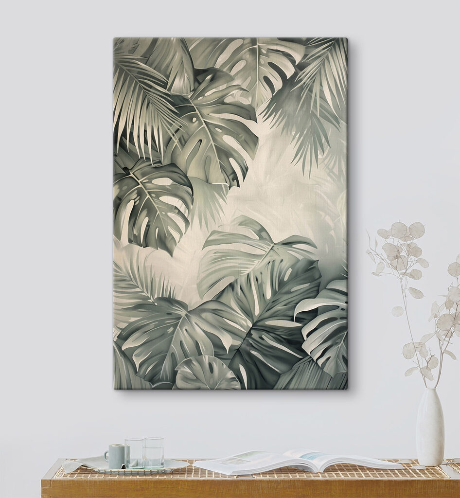 Lush green leaves in soft tones Lush green leaves in soft tones