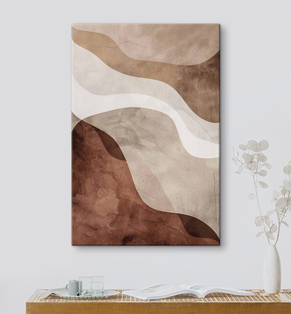 Brown and white wavy pattern Brown and white wavy pattern