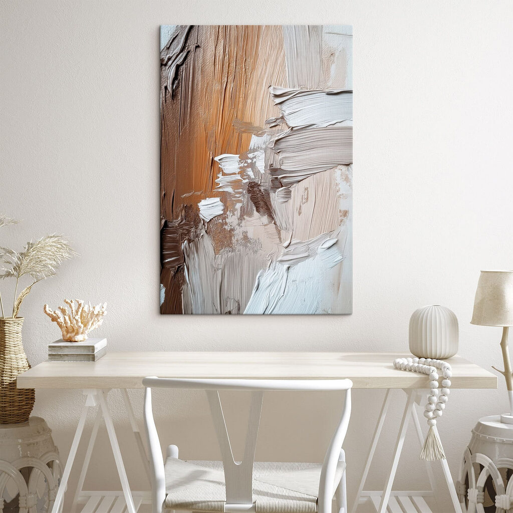 Abstract strokes of earthy tones