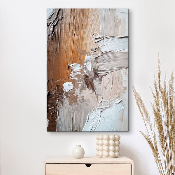 Abstract strokes of earthy tones