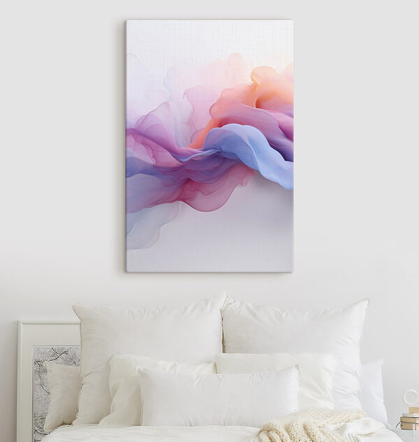Colorful fabric in motion