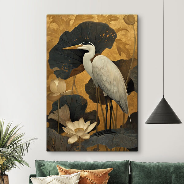 Painting of a white bird
