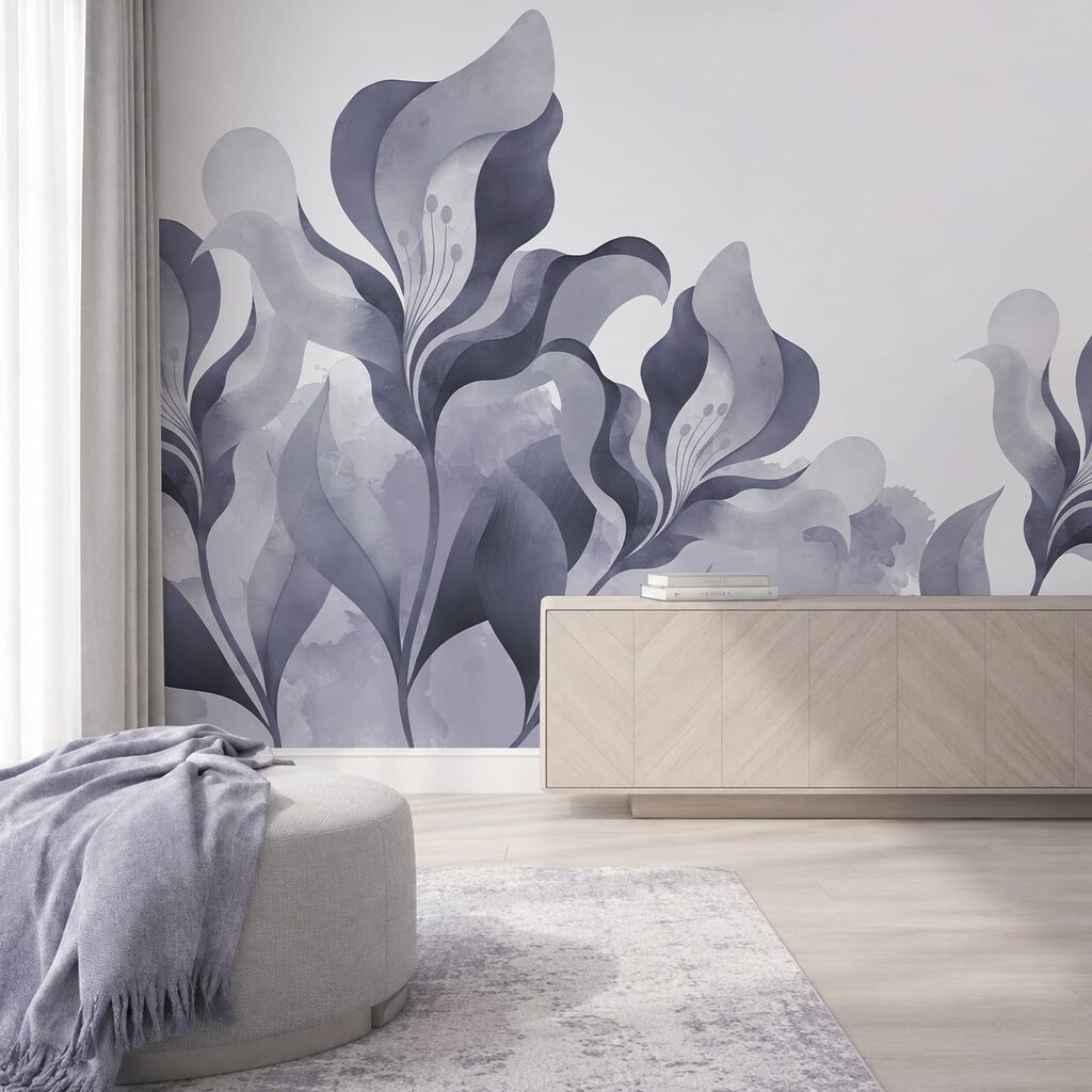 Elegantný abstraktný kvetinový vzor v šedej farbe Elegantný abstraktný kvetinový vzor v šedej farbe