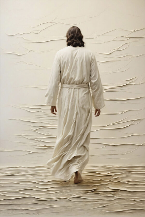 Man in a robe walking