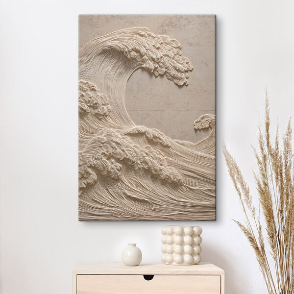 White fabric with waves