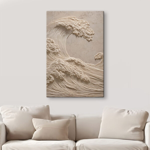 White fabric with waves