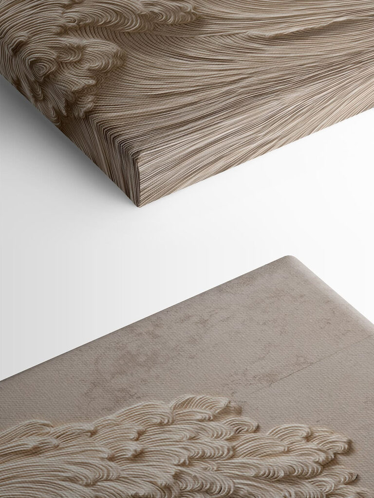 White fabric with waves