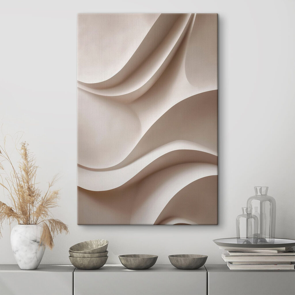 White wall with wavy lines