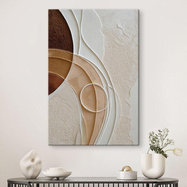 Fluid shapes in earthy tones