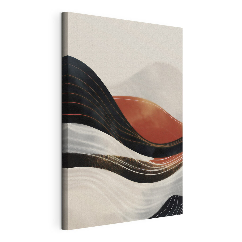 Black and white wavy lines