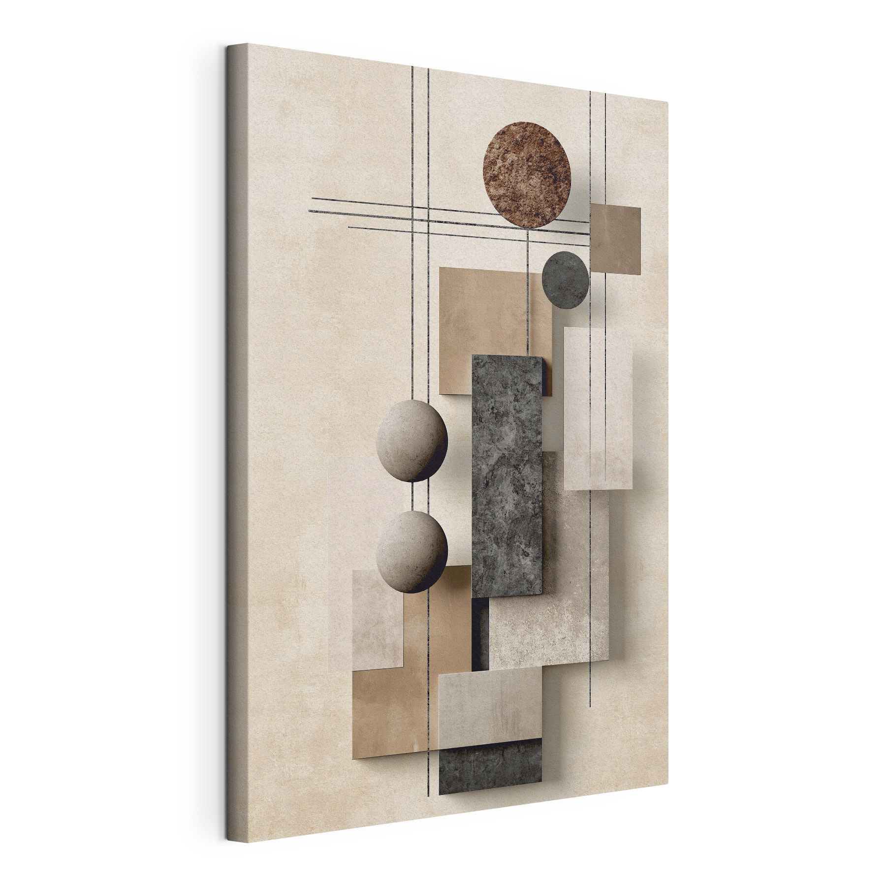 Wall art with geometric shapes and circles Wall art with geometric shapes and circles