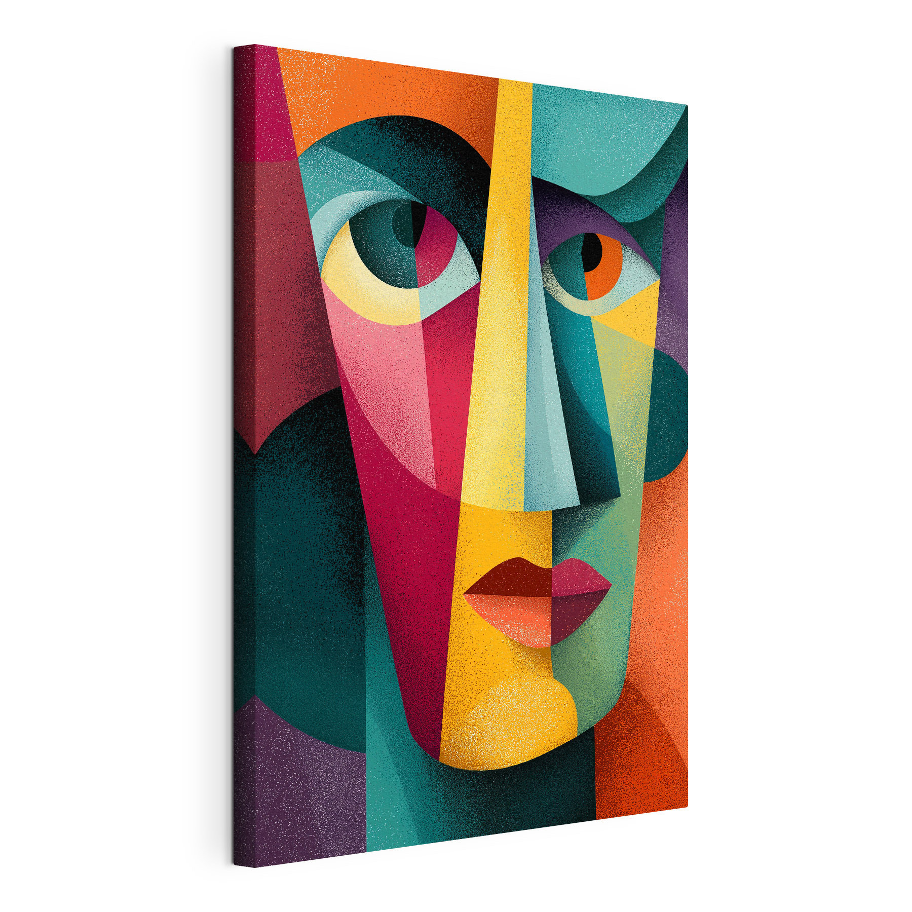 Colorful face with different colors