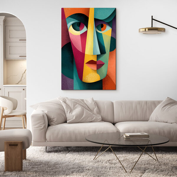 Colorful face with different colors