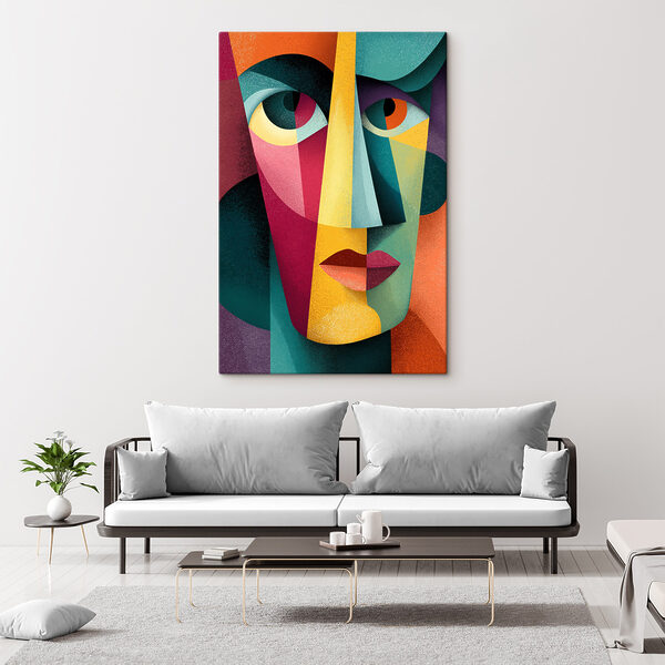 Colorful face with different colors