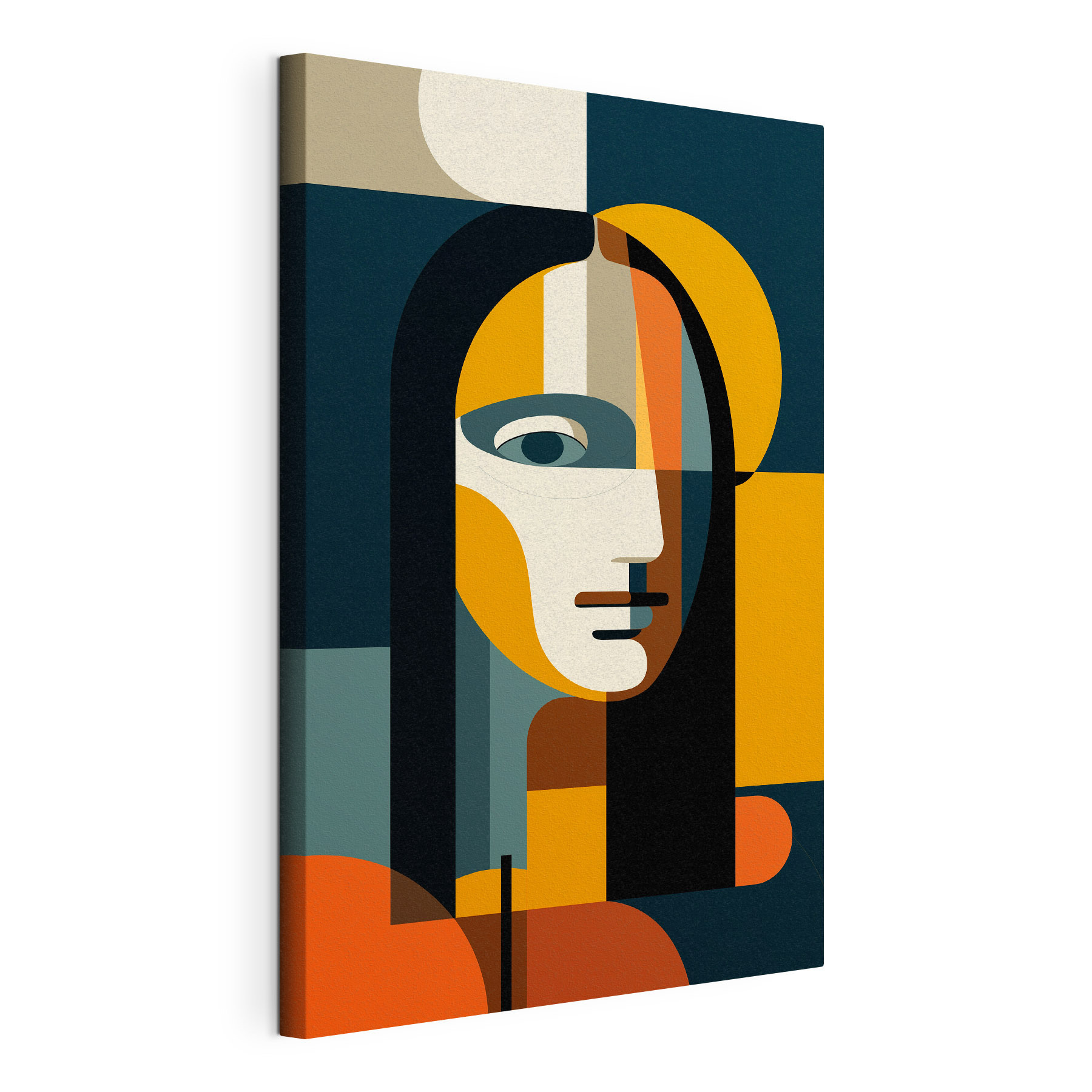 Woman's face with long hair