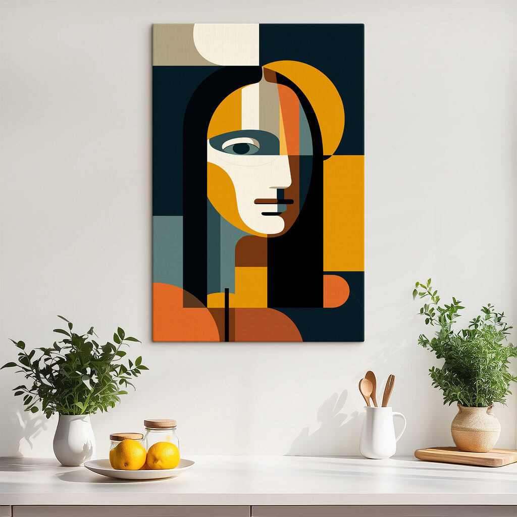 Woman's face with long hair