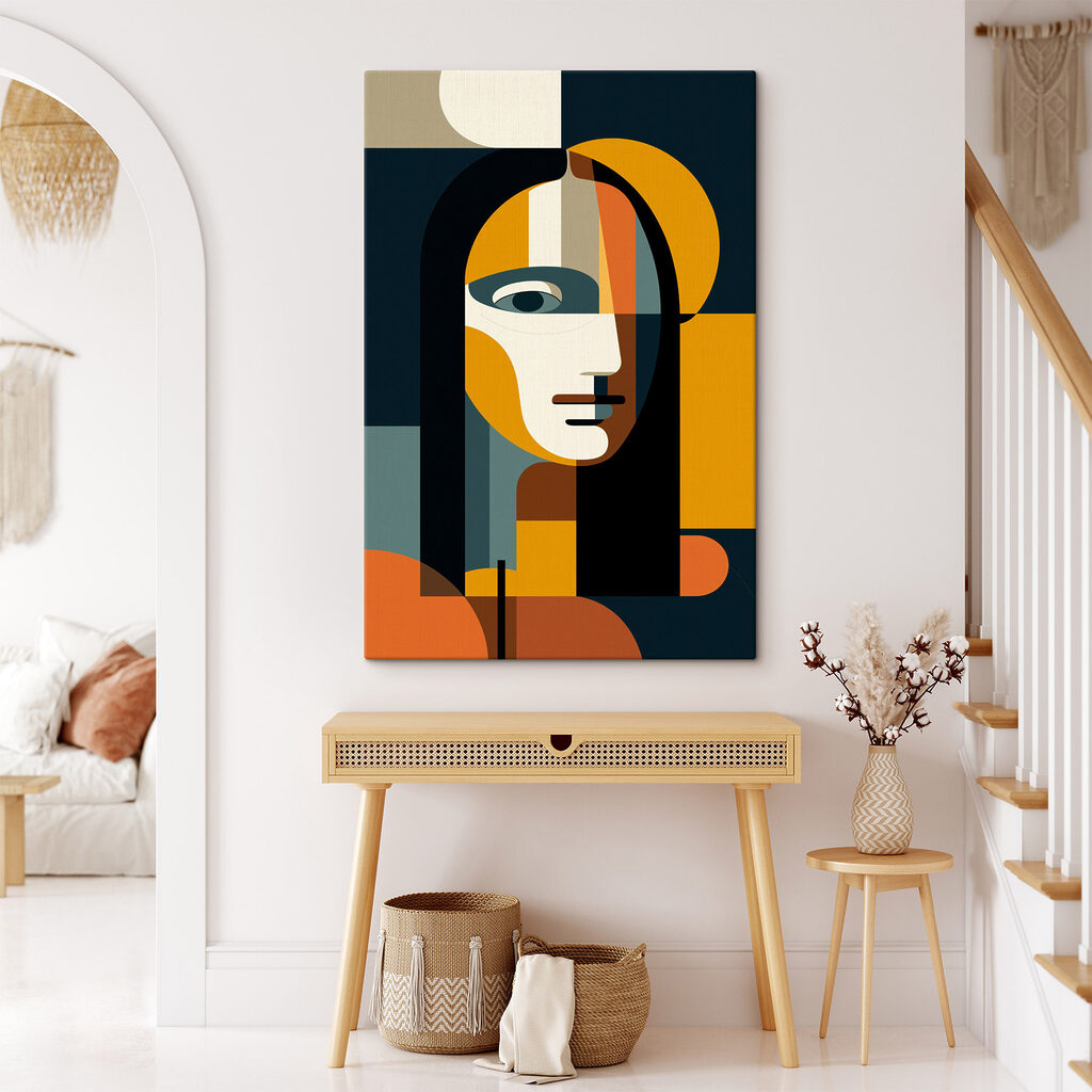 Woman's face with long hair