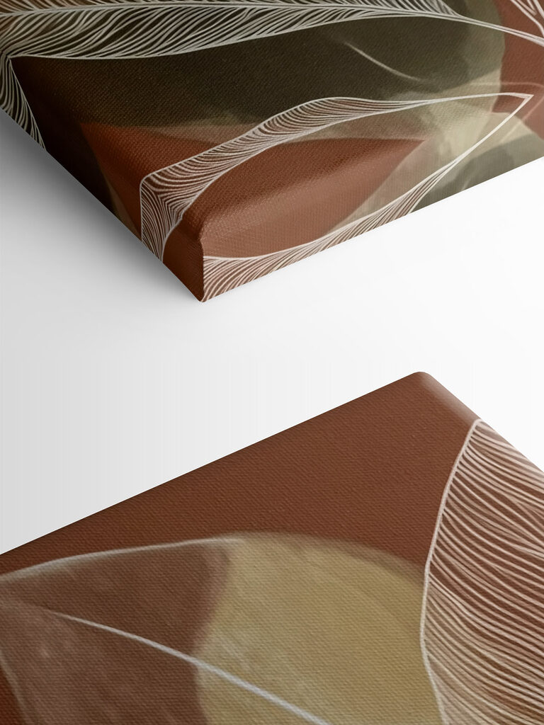 Vibrant leaves against earthy tones