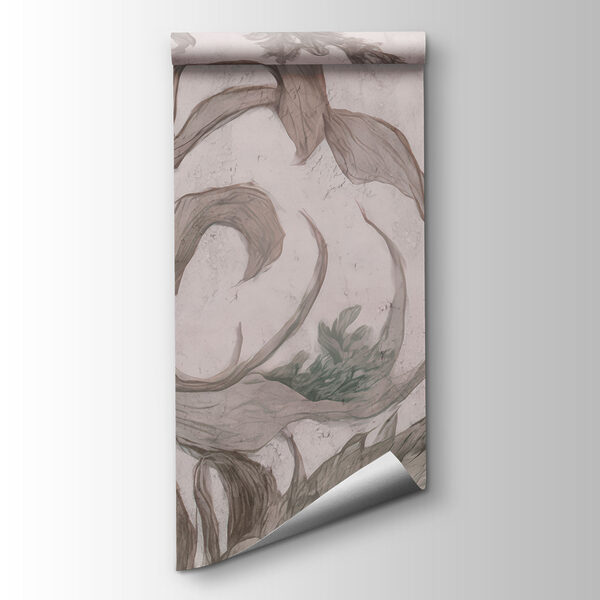 Painting of flowers and leaves