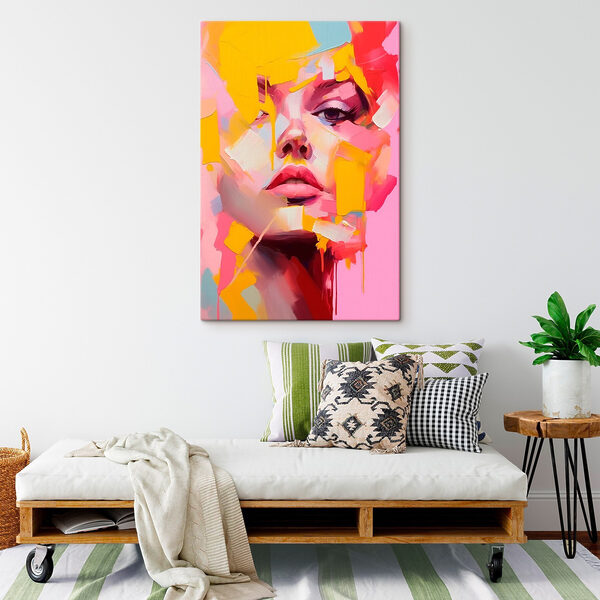Painting of a woman's face