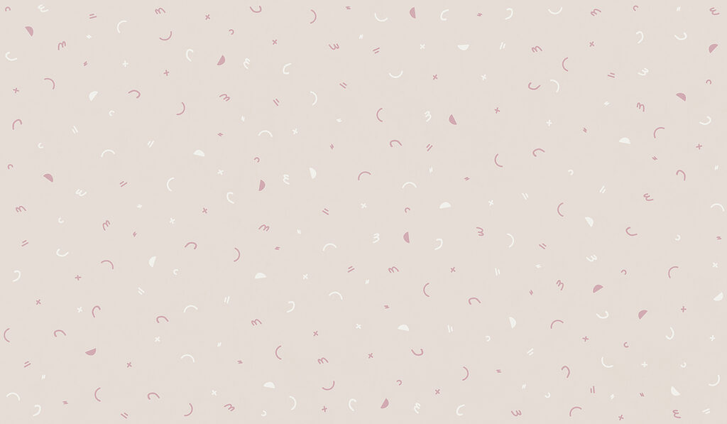 Pattern of small shapes and symbols