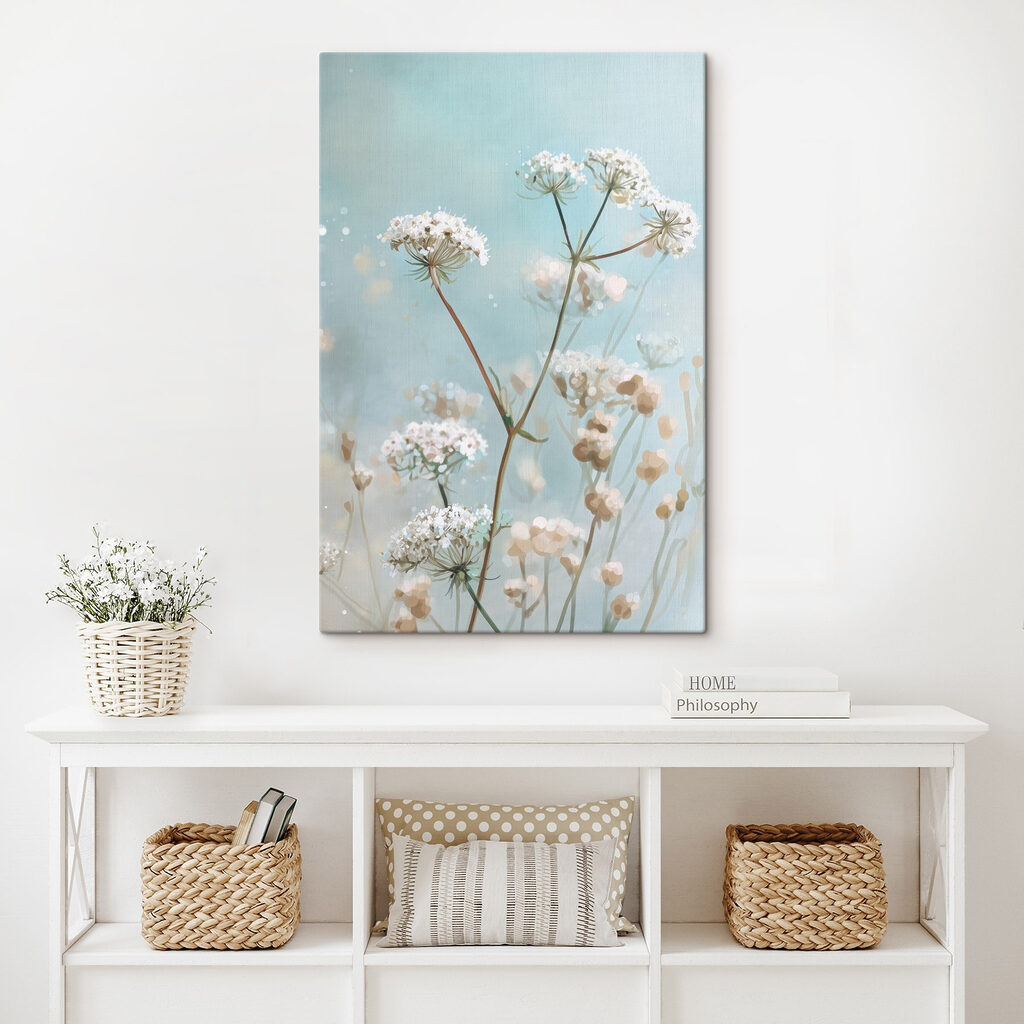 Delicate blooms against a soft backdrop